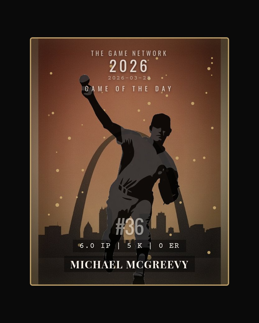 Michael McGreevy — Game of the Day