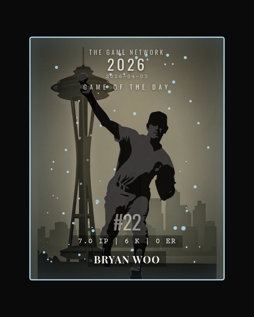 Bryan Woo — Game of the Day