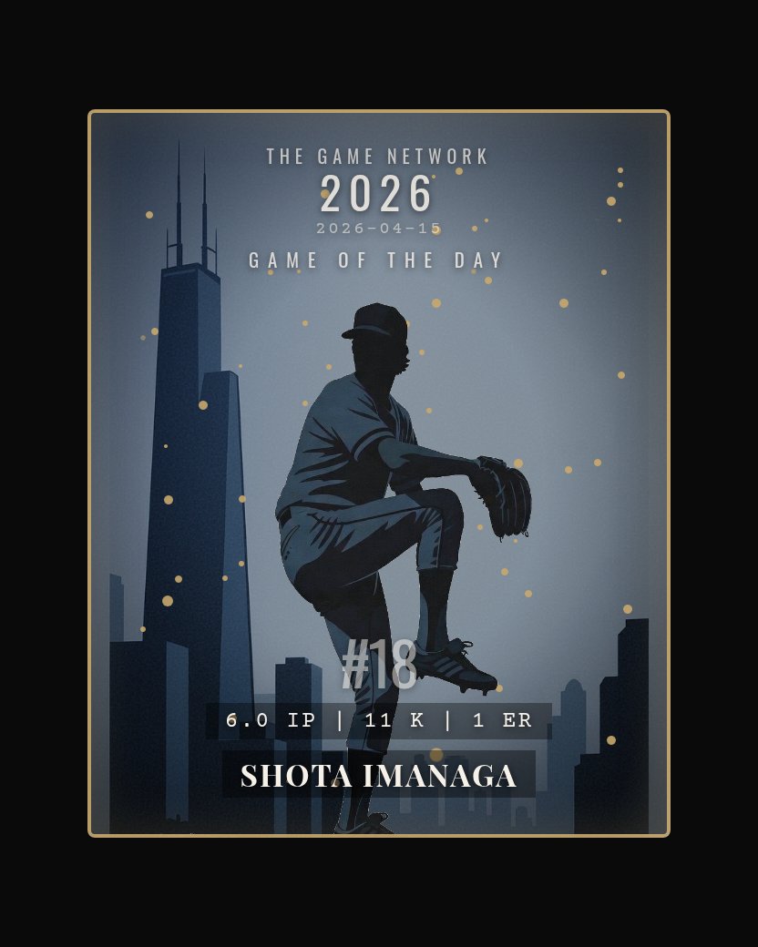 Shota Imanaga — Game of the Day