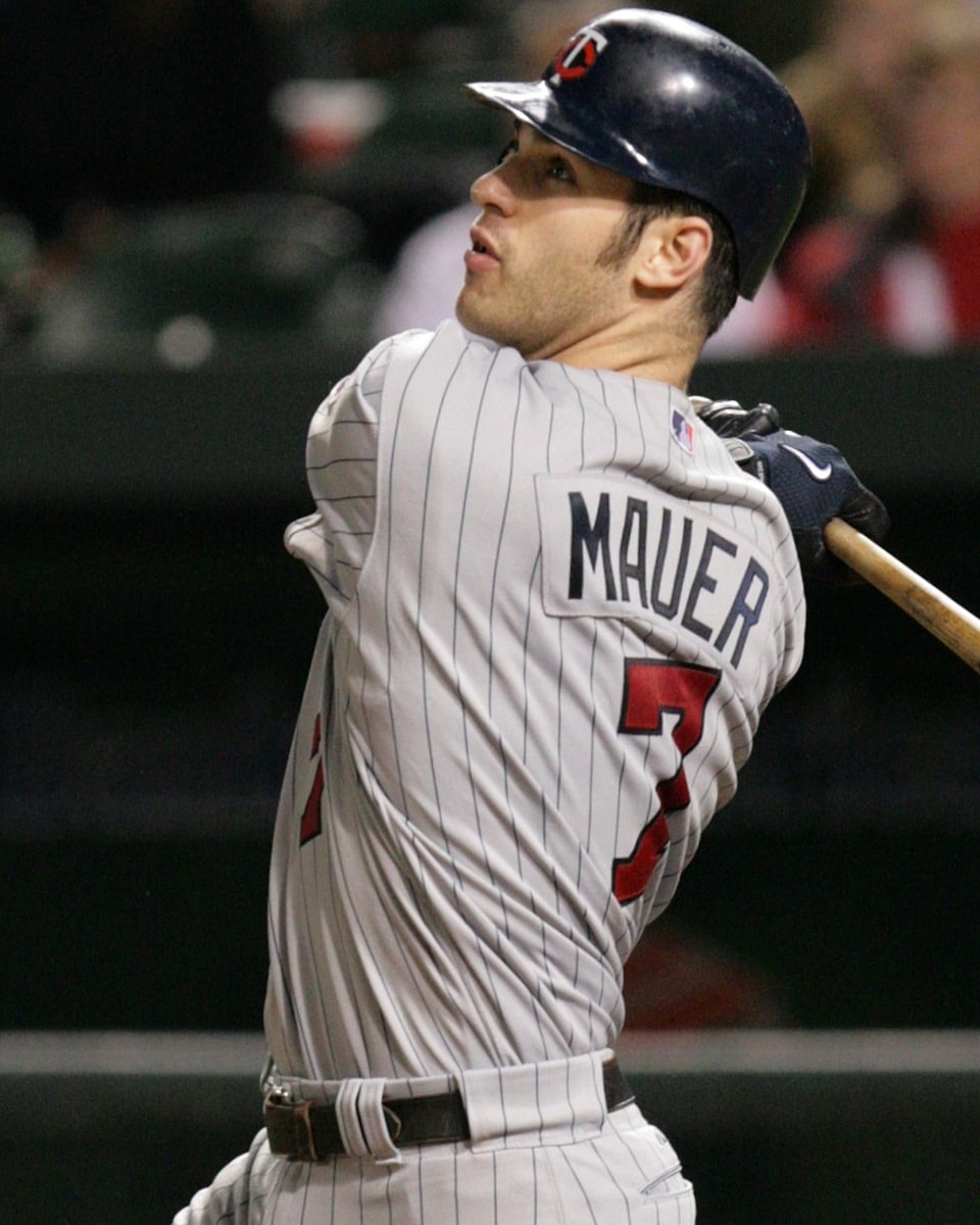 Joe Mauer batting for the Minnesota Twins in 2006.