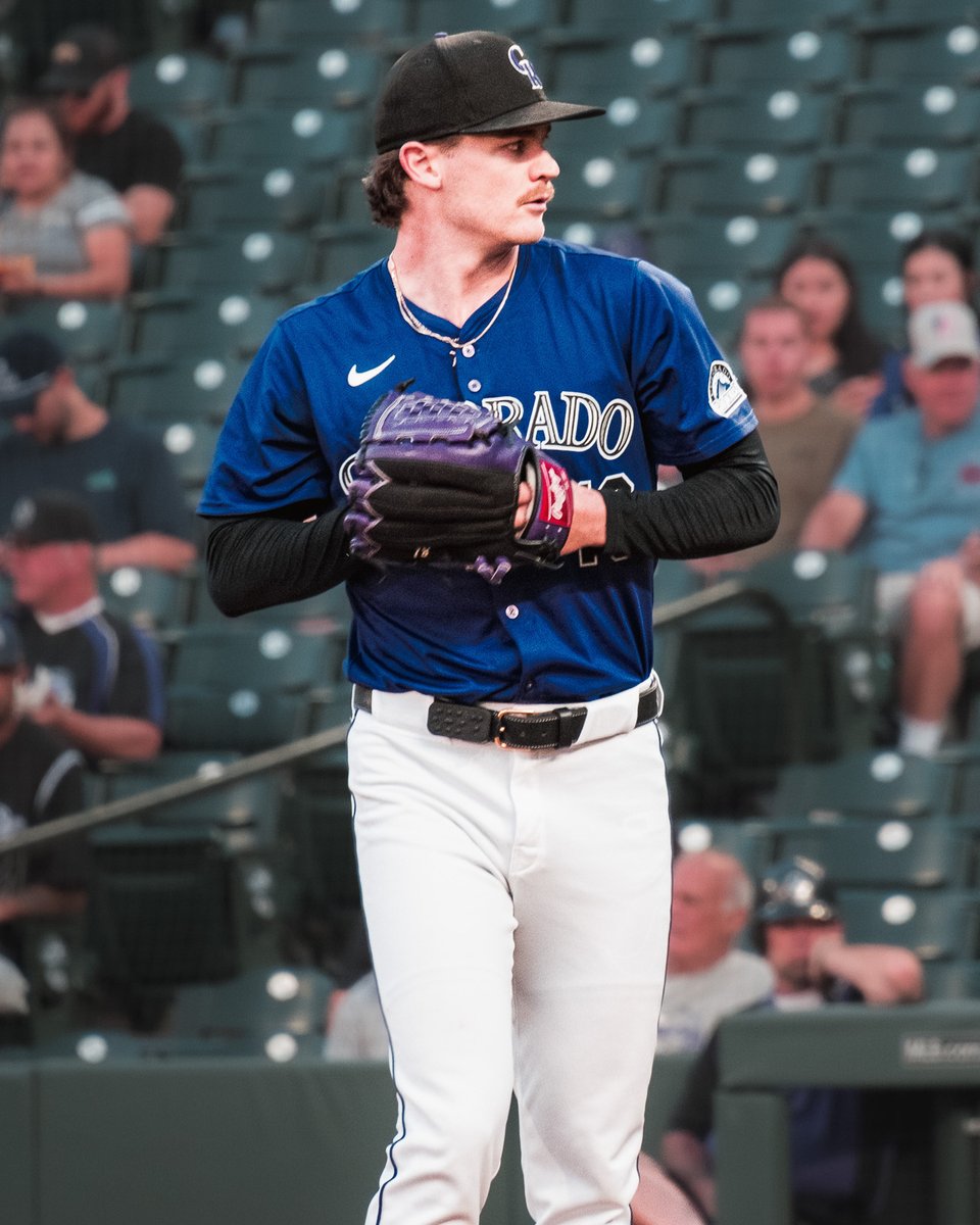 Ryan Feltner pitching for the Colorado Rockies at Coors Field on August 26, 2024.