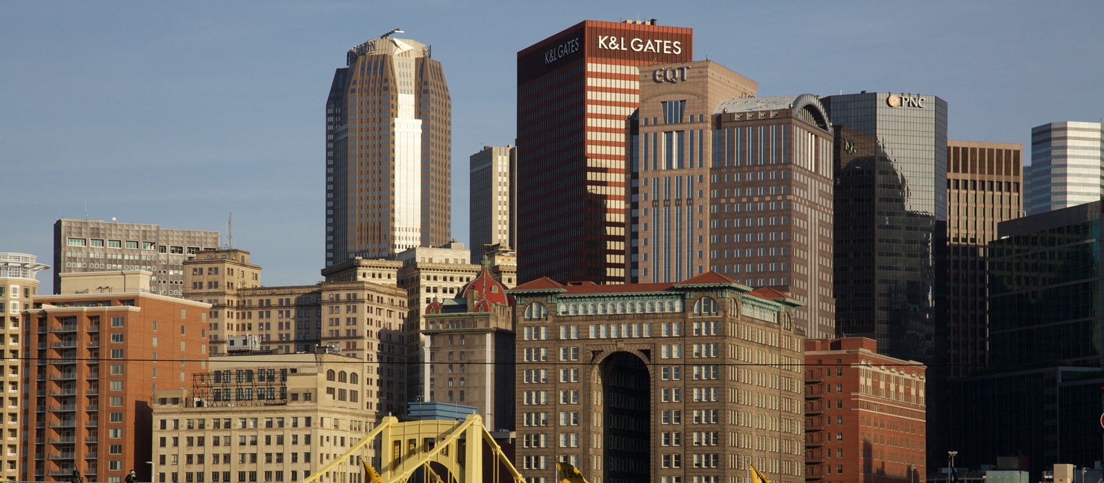 Pittsburgh skyline and Allegheny River viewed from PNC Park